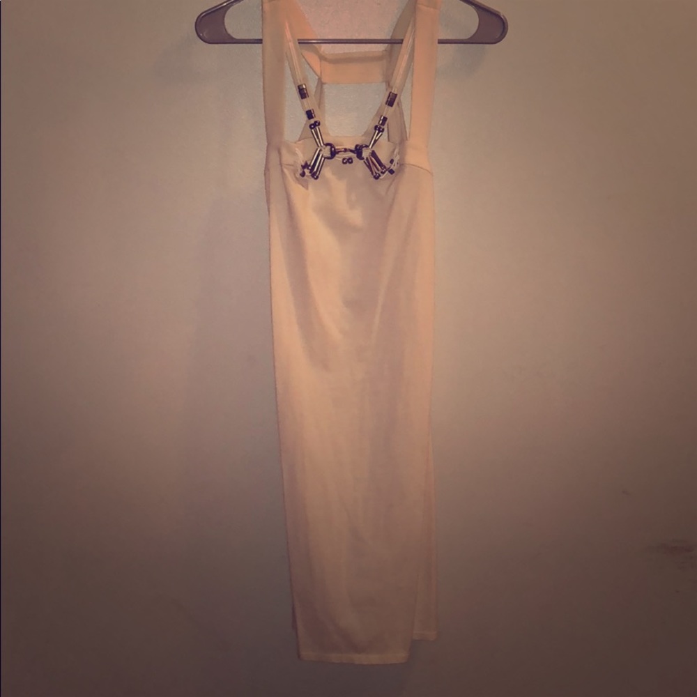 Nude sleeveless dress